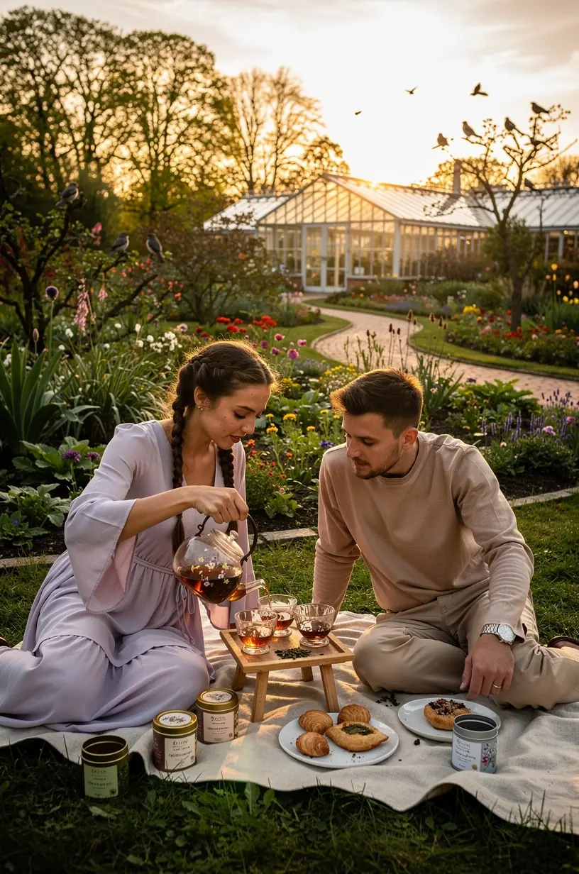 Arbatos puodelis ant medinio stalo šalia atversto dienoraščio apie arbatos naudą kasdienėje rutinoje